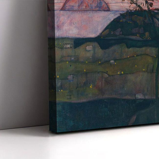 Πίνακας ζωγραφικής Setting sun Schiele E.  Αφίσα πόστερ με μαύρη κορνίζα