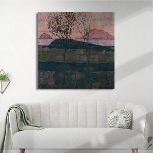 Πίνακας ζωγραφικής Setting sun square, Schiele Egon