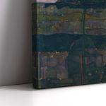 Canvas print Setting sun square, Schiele Egon