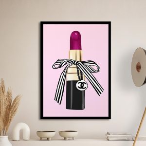  Coco lipstick αφίσα κάδρο  Αφίσα πόστερ με μαύρη κορνίζα