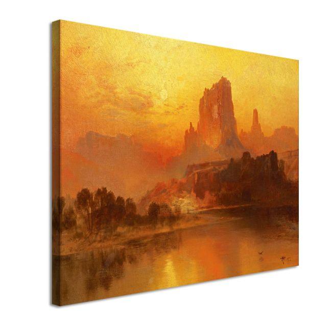 Πίνακας ζωγραφικής The golden hour Moran T. Καμβάς τελαρωμένος