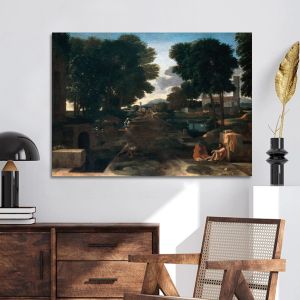 Πίνακας ζωγραφικής A Roman road Nicolas Poussin Καμβάς τελαρωμένος
