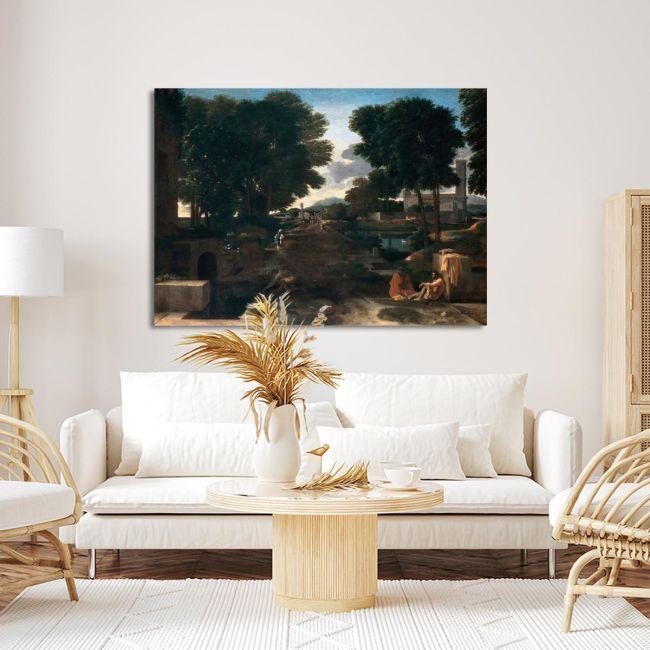 Πίνακας ζωγραφικής A Roman road Nicolas Poussin Καμβάς τελαρωμένος