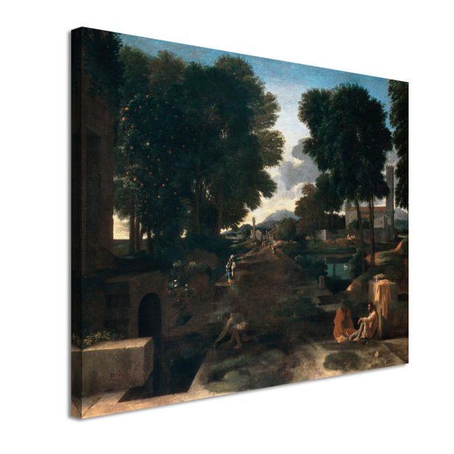 Πίνακας ζωγραφικής A Roman road Nicolas Poussin Καμβάς τελαρωμένος