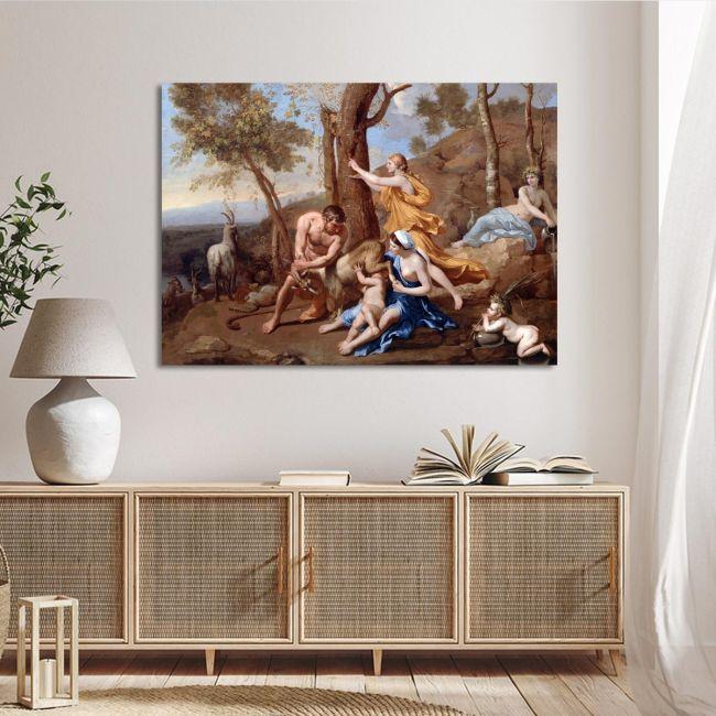 Canvas print The nurture of Jupiter, Nicolas Poussin