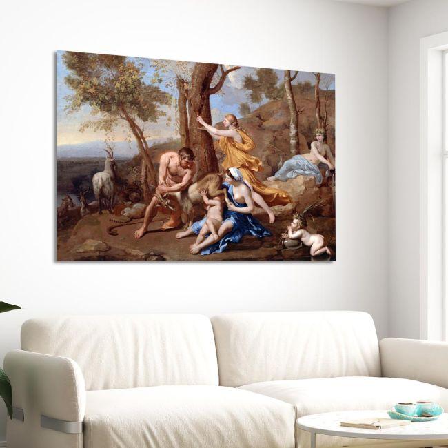 Πίνακας ζωγραφικής The nurture of Jupiter Nicolas Poussin Καμβάς τελαρωμένος