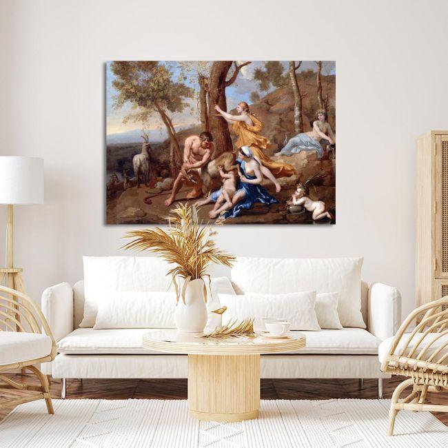 Canvas print The nurture of Jupiter, Nicolas Poussin
