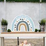 Wooden printed figure, love stars with name