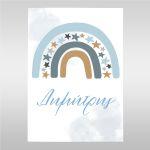 Μπάνερ σε μουσαμά Ουράνιο τόξο Love stars, προσωποποιημένο με όνομα