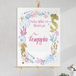 Canvas printwelcome to my baptism, Mermaid scene