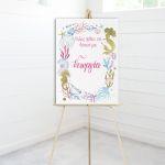 Canvas printwelcome to my baptism, Mermaid scene