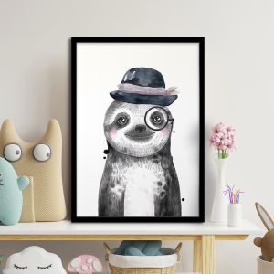 Circus Sloth αφίσα κάδρο  Αφίσα πόστερ με μαύρη κορνίζα