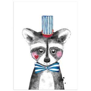 Circus Racoon αφίσα κάδρο  Αφίσα πόστερ με μαύρη κορνίζα 2