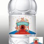 Αυτοκόλλητη ετικέτα Τσίρκο 2,με όνομα και ημερομηνία