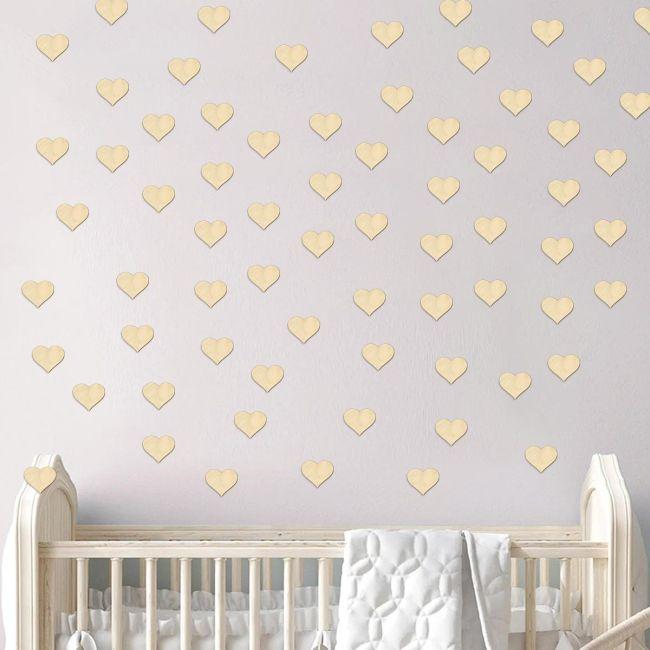 Wooden hearts set