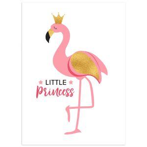 Little princess flamingo αφίσα κάδρο  Αφίσα πόστερ με μαύρη κορνίζα 2