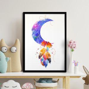 Moon dreamcatcher αφίσα κάδρο  Αφίσα πόστερ με μαύρη κορνίζα