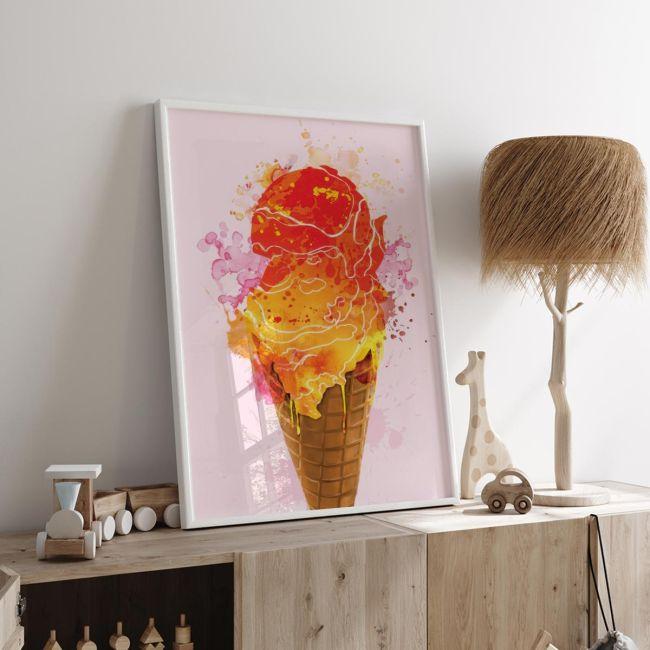 Ice cream II αφίσα κάδρο  Αφίσα πόστερ με λευκή κορνίζα