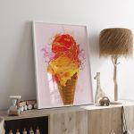 Ice cream II αφίσα κάδρο  Αφίσα πόστερ με λευκή κορνίζα