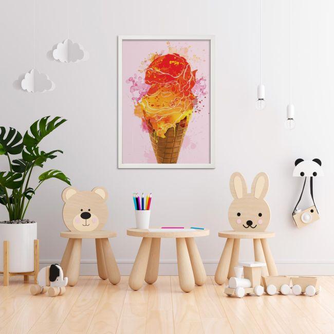 Ice cream II αφίσα κάδρο  Αφίσα πόστερ με λευκή κορνίζα