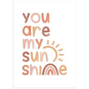  You are my sunshine brown αφίσα κάδρο  Αφίσα πόστερ με μαύρη κορνίζα 2