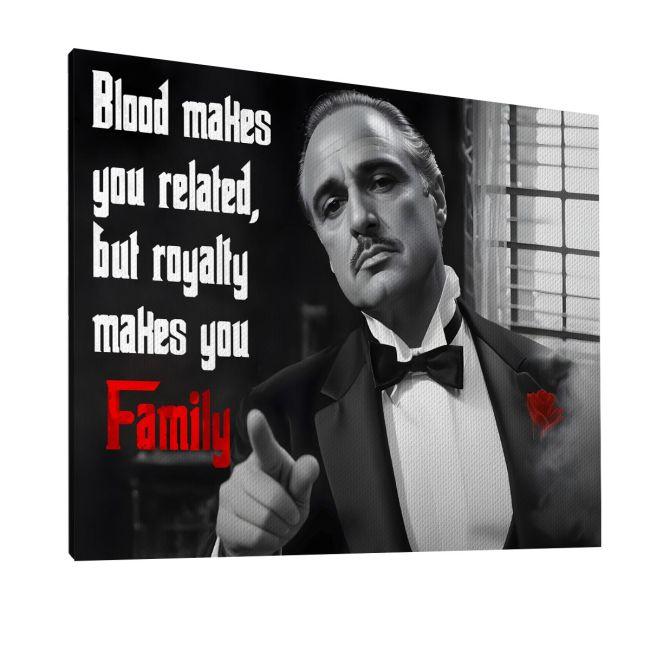 Canvas print,Blood and family., The godfather theme