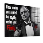 Canvas print,Blood and family., The godfather theme