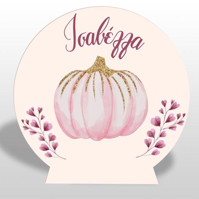 Wooden printed sign, Pumpkin pink variations theme