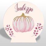 Wooden printed sign, Pumpkin pink variations theme