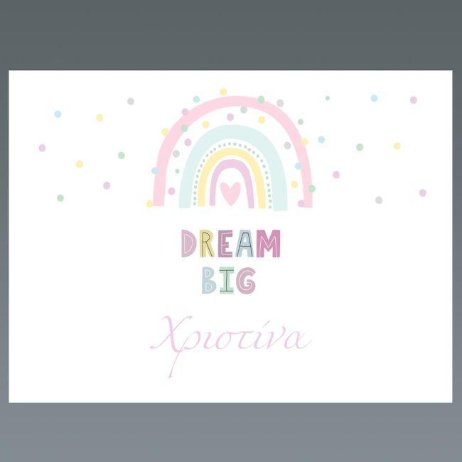 Placemat, Rainbow pastel pink