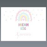 Placemat, Rainbow pastel pink