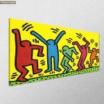 Canvas print Simple lined dancers, panoramic