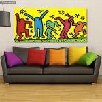 Canvas print Simple lined dancers, panoramic