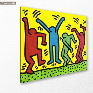 Canvas print Simple lined dancers 2