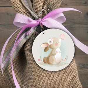 Wooden figure printed Bunny