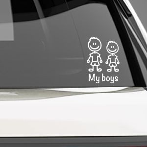 Car sticker Parents, Boy girl personalized