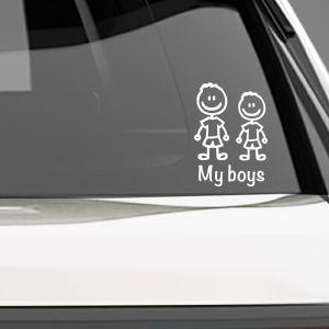Car sticker Parents, Boy girl personalized