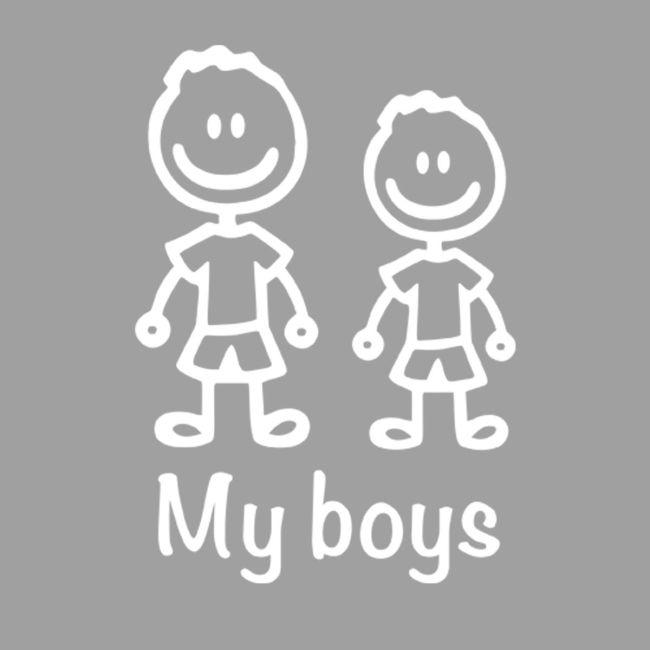 Αυτοκόλλητο αυτοκινήτου Οικογένεια my boys
