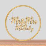 Mr and Mrs and Mr baby για αψίδα βάπτισης, ξύλινο