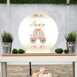 Wooden printed sign, Cinderella Pumpkin Carriage