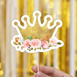 Καρτελάκια πάρτι, Χρυσή κορώνα με τριαντάφυλλα 2