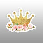 Καρτελάκια πάρτι, Χρυσή κορώνα με τριαντάφυλλα