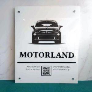 Entrance Sign white plexiglass,laser cut text or logo