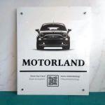 Entrance Sign white plexiglass,laser cut text or logo