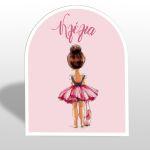 Wooden printed sign, Watercolor balloon with name, green