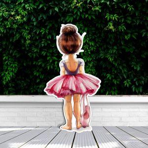 Wooden figure printed Ballerina 2