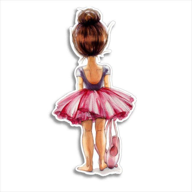 Wooden figure printed Ballerina 2