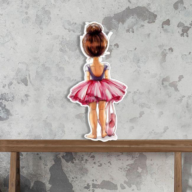 Wooden figure printed Ballerina 2