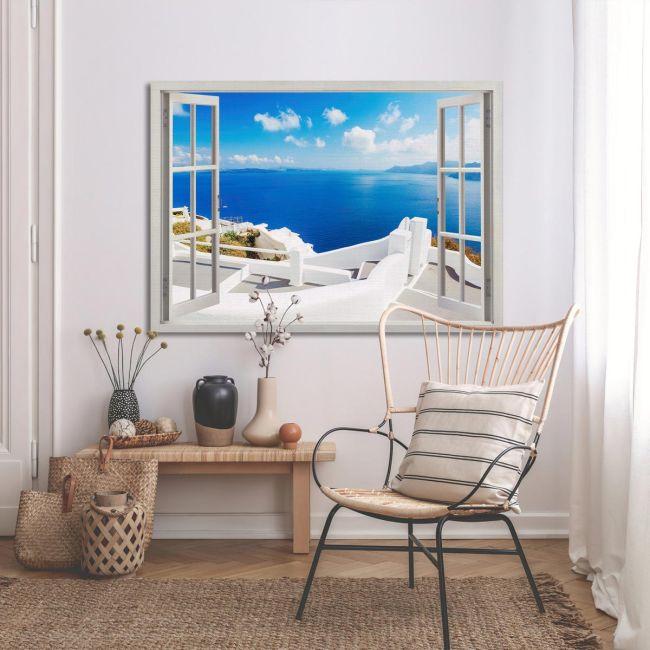 Canvas print Window with view
