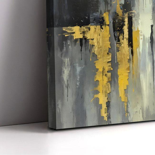 Πίνακας σε καμβά Abstract gold, gray and black